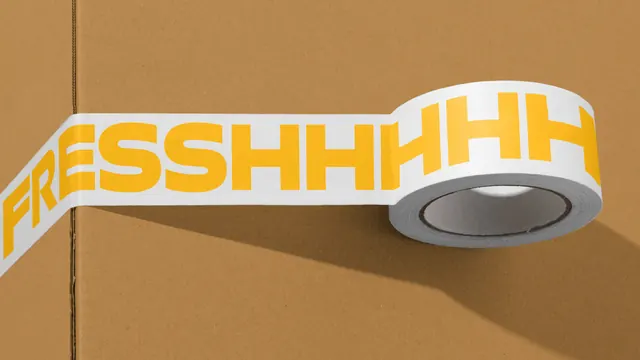 FRESSHHHHH parcel tape on kraft board, minimal, typographic, warm