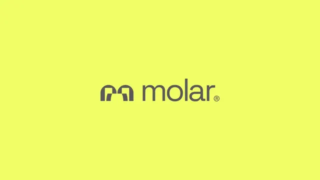 Molar logo, geometric, minimal, warm