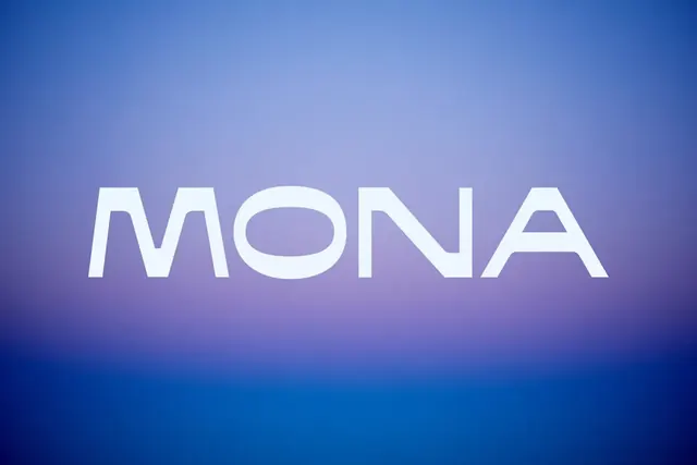 Mona logo, geometric, minimal, light
