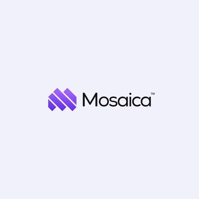 Mosaica logo, geometric, minimal, cool