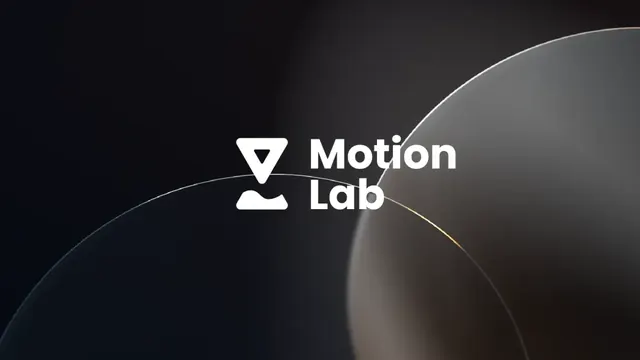 Motion Lab logo, geometric, minimal, light