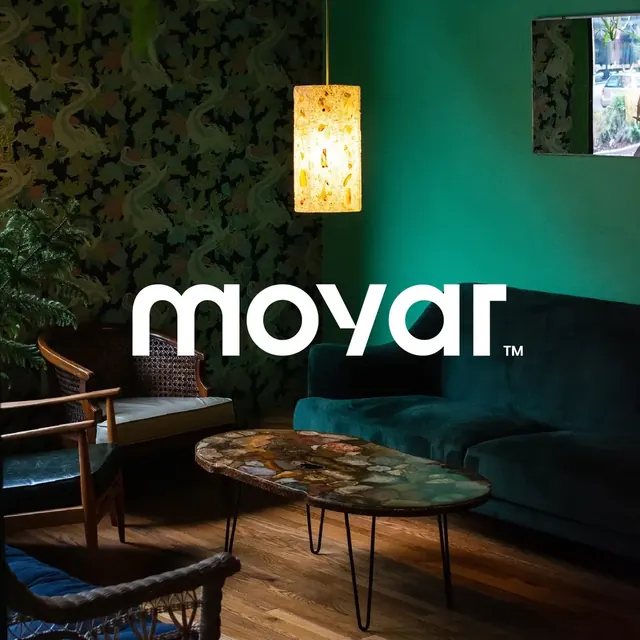 Moyar logo, minimal, light