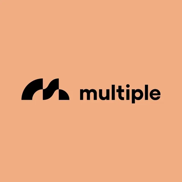 Multiple logo, geometric, minimal, dark