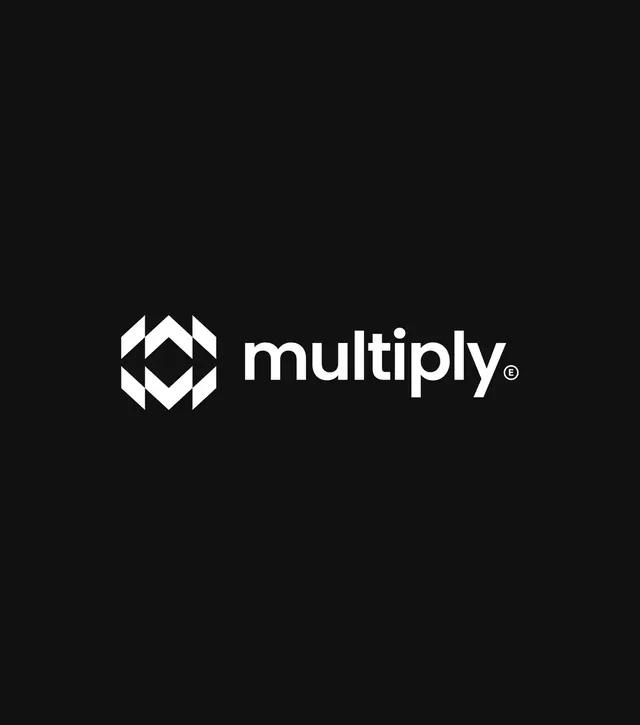 Multiply logo, geometric, minimal, light