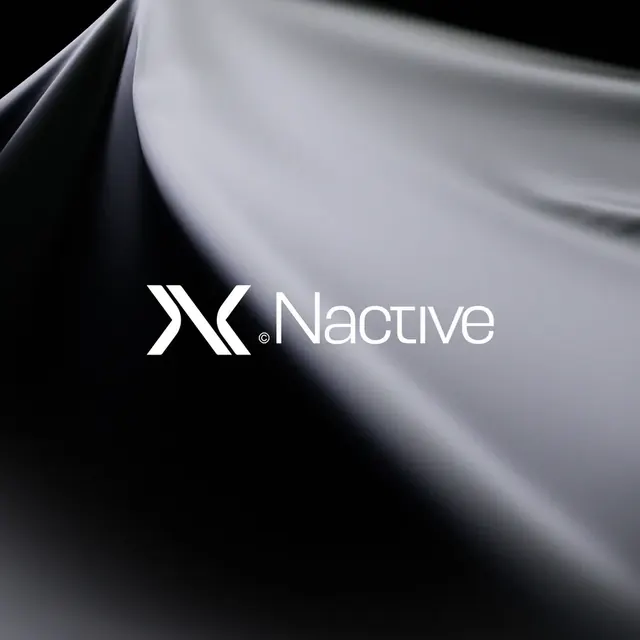 Nactive logo, geometric, minimal, light