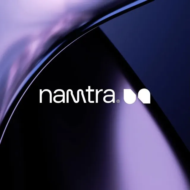 Namtra logo, minimal, geometric, light