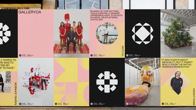 National Gallery of Canada hoarding poster grid, geometric, editorial, high-contrast