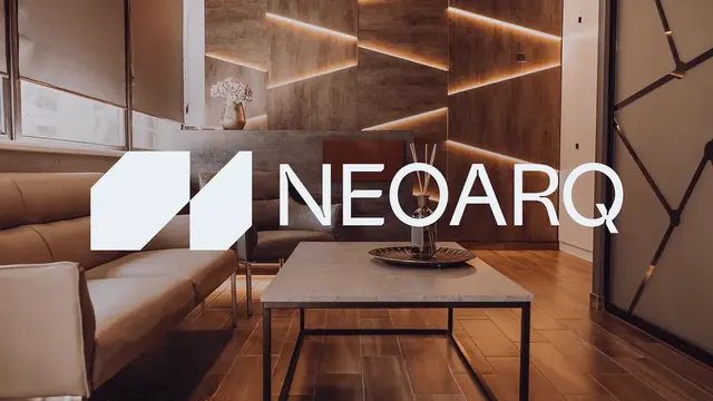 NEOARQ logo, geometric, minimal, light