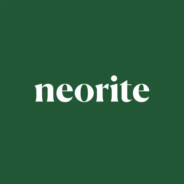 Neorite logo, minimal, luxury, light