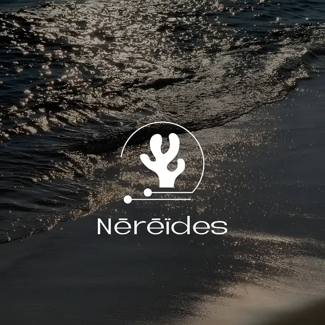 Néréïdes logo, geometric, minimal, light