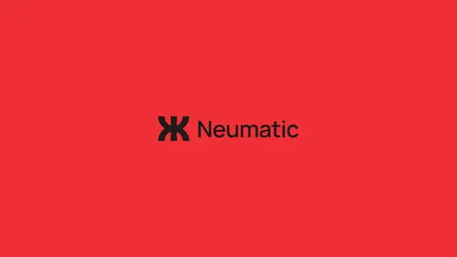 Neumatic logo, geometric, minimal, dark
