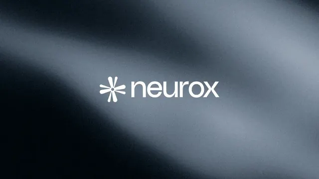 Neurox logo, geometric, minimal, light