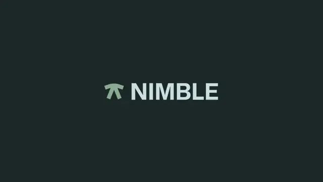 Nimble logo, geometric, minimal, cool