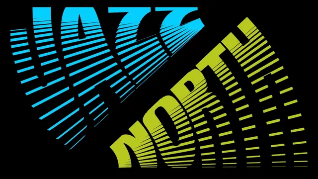 North Sea Jazz striped type composition, typographic, experimental, dark