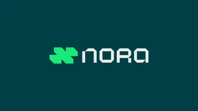 Nora logo, geometric, minimal, cool