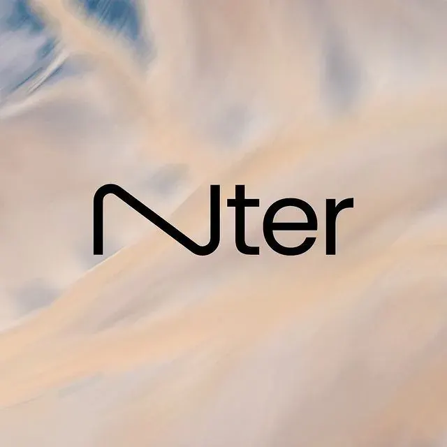 Nter logo, geometric, minimal, dark