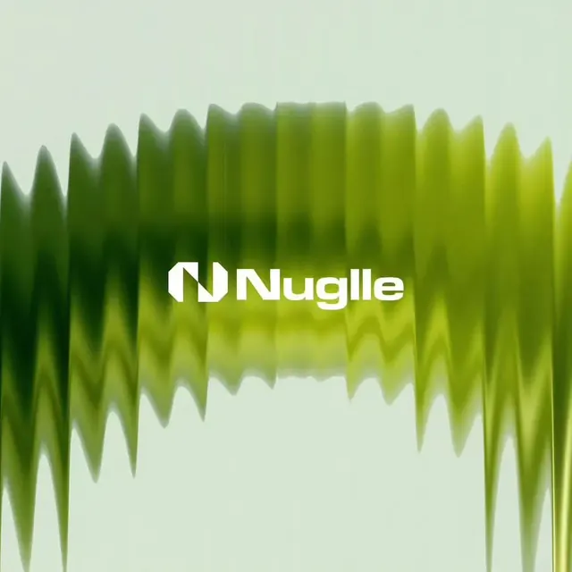 Nuglle logo, geometric, minimal, light