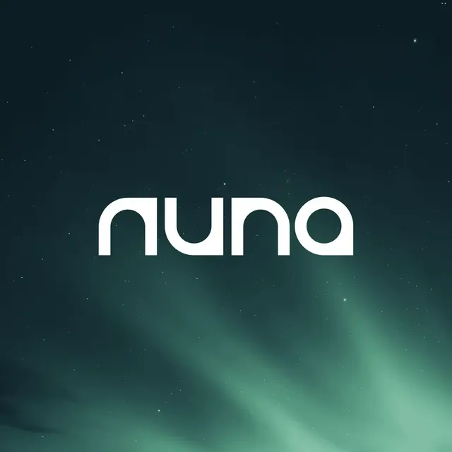 Nuna logo, geometric, minimal, light