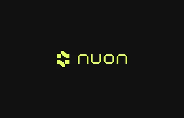 Nuon logo, geometric, minimal, warm