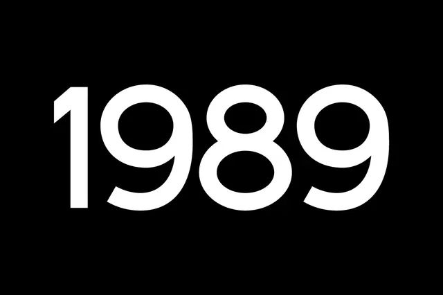 Large numerals on black background, minimal, geometric, monochrome