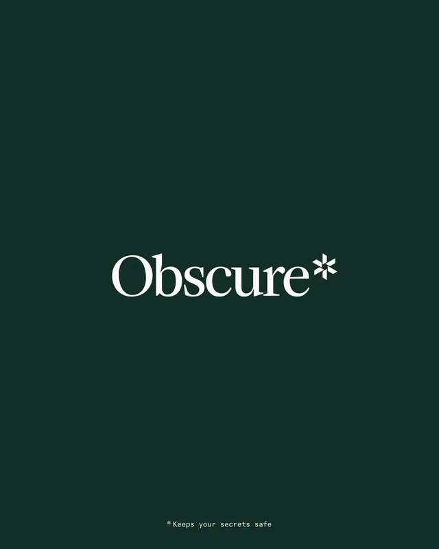 Obscure logo, luxury, minimal, light