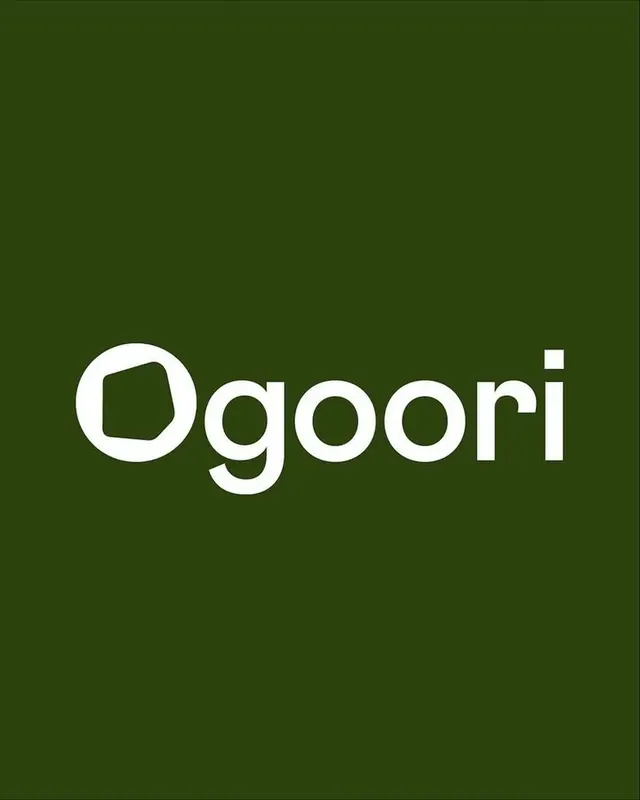 Ogoori logo, geometric, minimal, light