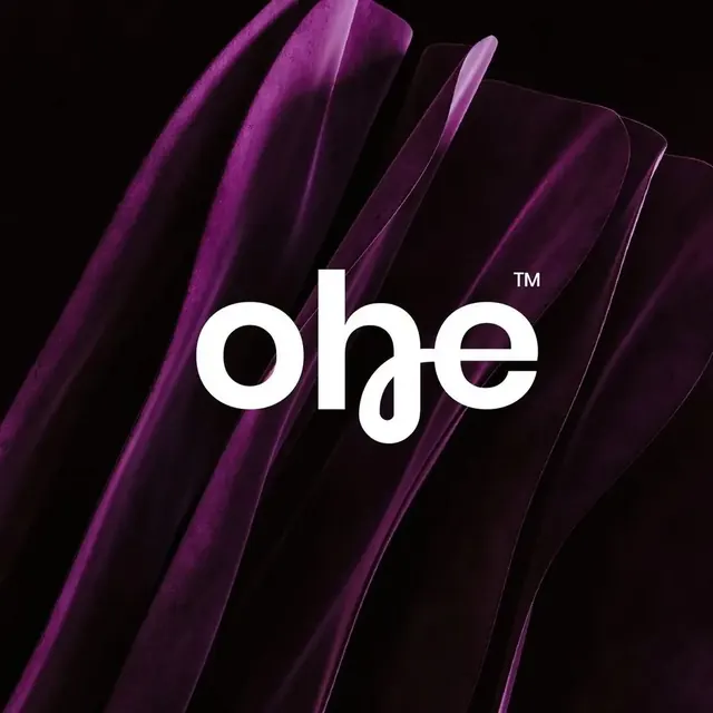 Ohe logo, geometric, minimal, light