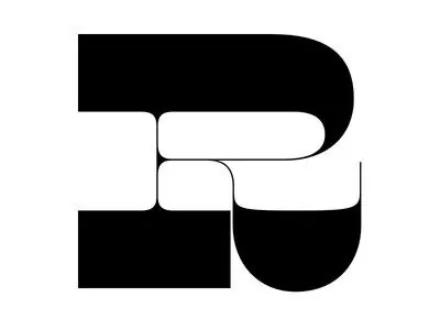 Abstract Geometric Logo, minimal, geometric, monochrome