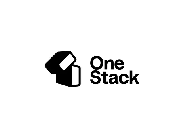 One Stack logo, geometric, minimal, dark