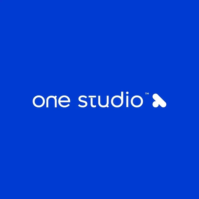 One Studio logo, geometric, minimal, light