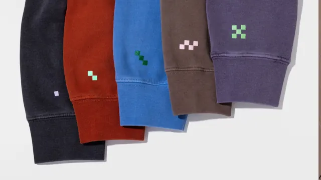 OpenAI DevDay sweatshirt cuffs with pixel marks, minimal, photographic, muted