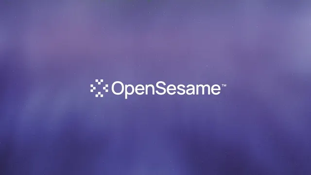 OpenSesame logo, geometric, minimal, light
