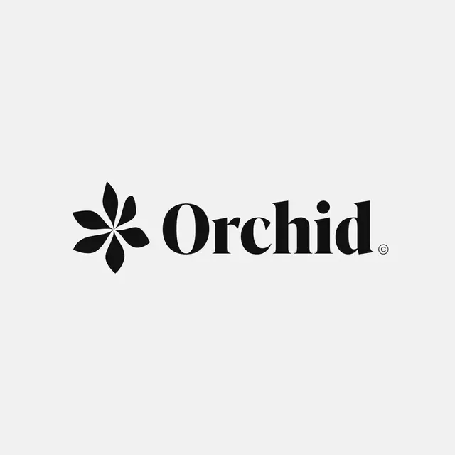 Orchid logo, luxury, minimal, dark