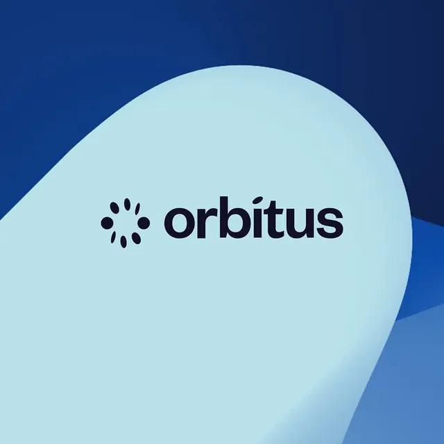 Oribitus logo, geometric, minimal, dark