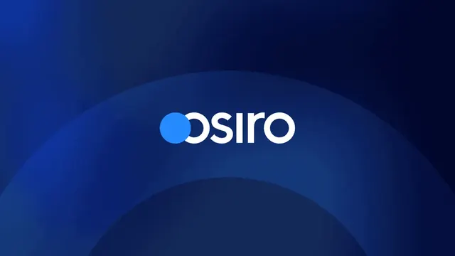 Osiro logo, geometric, minimal, light