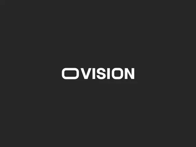 OVISION logo, geometric, minimal, light