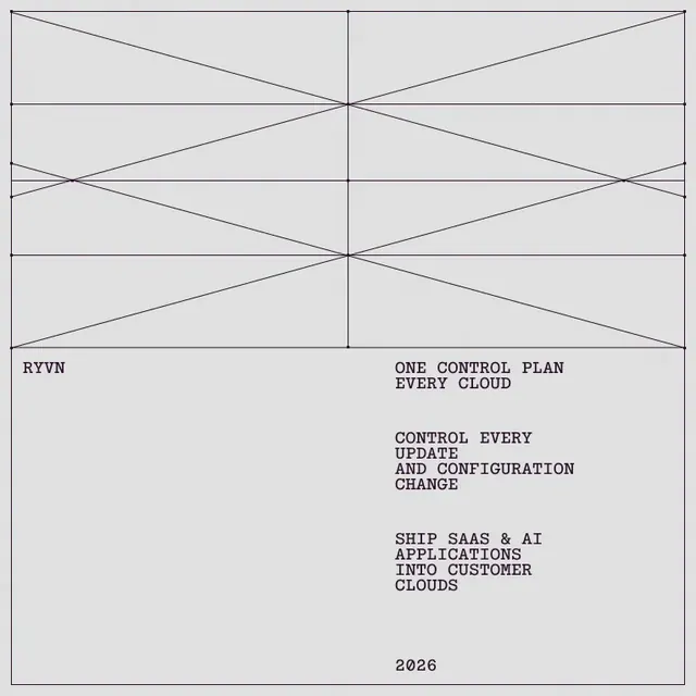 RYVN Brand Identity, geometric, minimal, monochrome