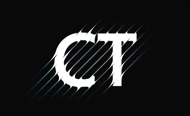 CT Monogram Logo, minimal, monochrome, high-contrast