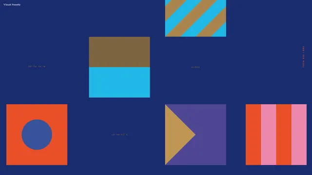 Geometric Abstract Identity System, minimal, geometric, dark