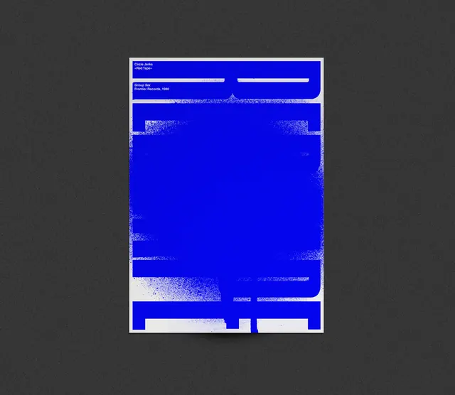 Blue Glitch Identity System, brutalist, neo-brutalist, high-contrast