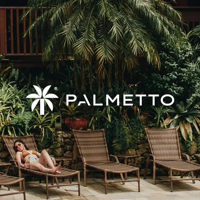 Palmetto logo, minimal, geometric, light