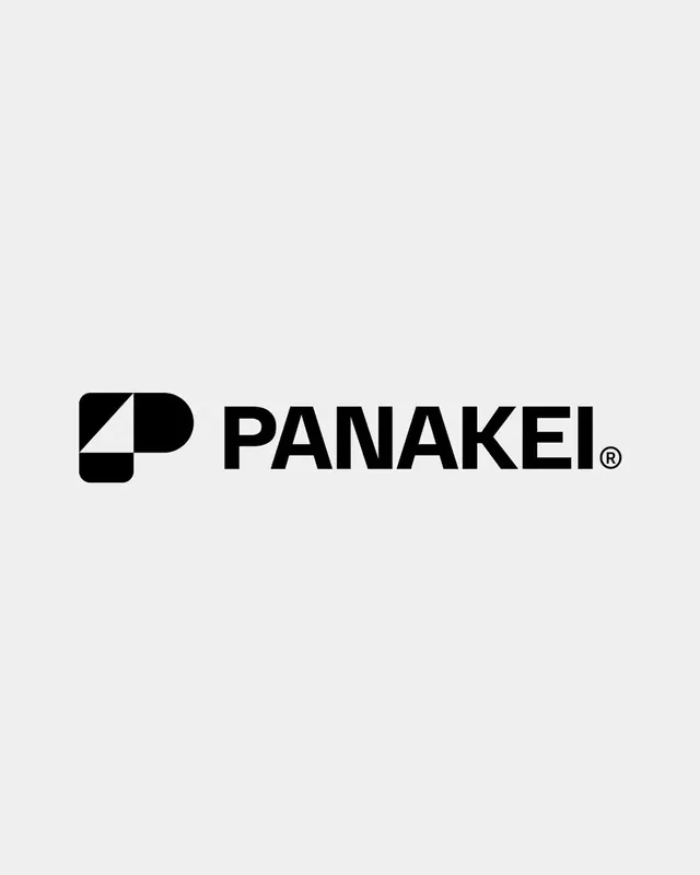 Panakei logo, geometric, minimal, dark