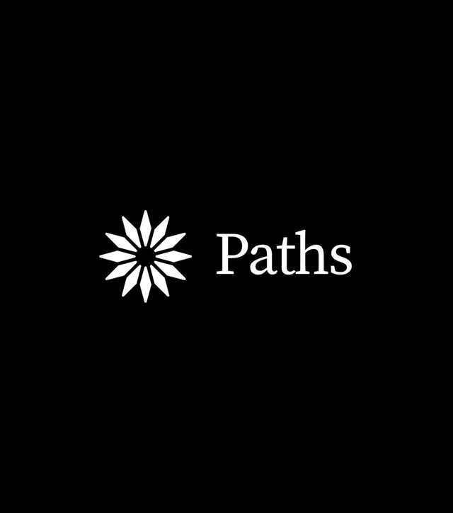 Paths logo, minimal, geometric, light