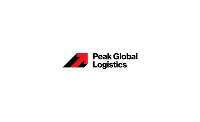 Peak Global Logistics logo, geometric, minimal, dark