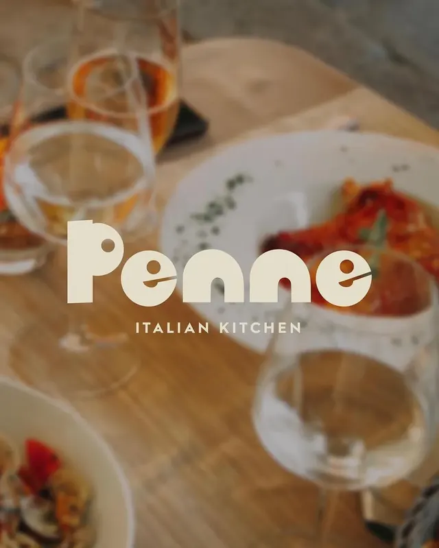 Penne logo, geometric, minimal, light