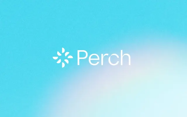 Perch logo, geometric, minimal, light