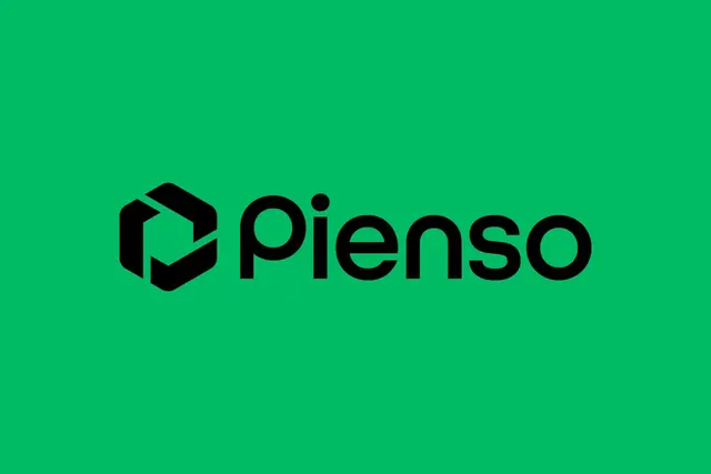 Pienso logo, geometric, minimal, dark