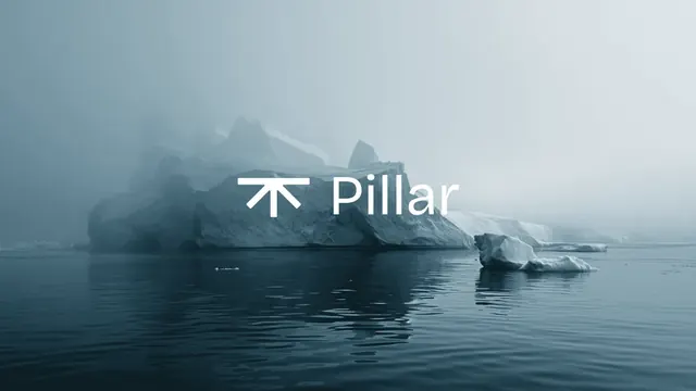 Pillar logo, geometric, minimal, light