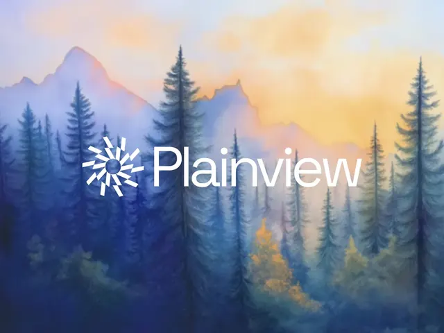 Plainview logo, minimal, geometric, light