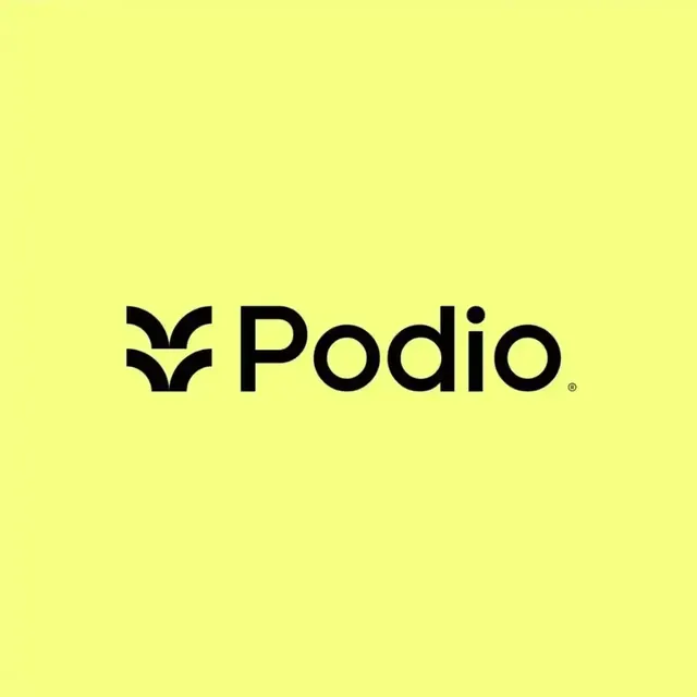 Podio logo, geometric, minimal, dark
